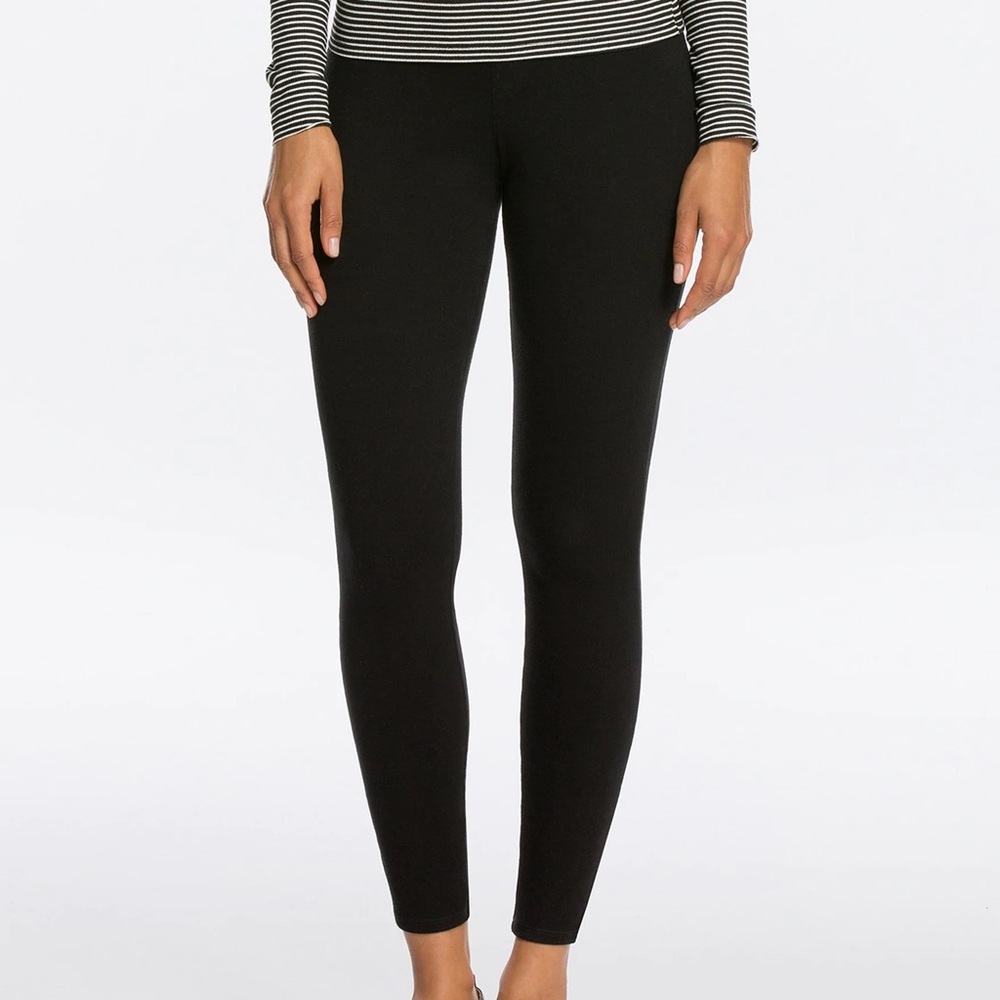 Spanx Black Jean-Ish Ankle Leggings Size M